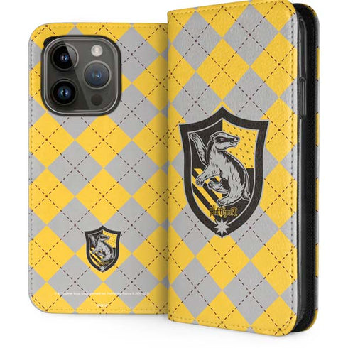 Wizarding World Harry Potter Hufflepuff Crest iPhone 15 Pro Folio Case